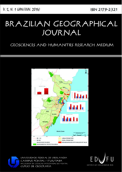 					Visualizar v. 5 n. 1 (2014): Brazilian Geographical Journal: Geosciences and Humanities research medium
				