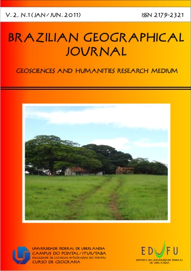 					Visualizar v. 2 n. 1 (2011): Brazilian Geographical Journal: Geosciences and Humanities research medium
				